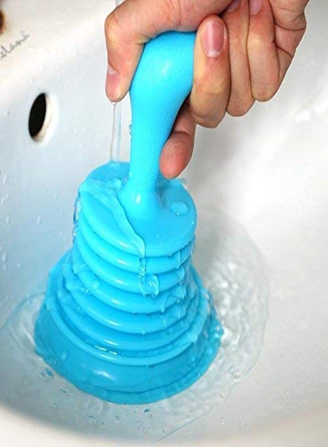 KIDINGTON Sink Plunger Small Force Pump Silicone Vacuum Sink Blockage Drain Blaster Pump Plunger Sink Blockage Cleaning Tool Drain Pack of 1 (Multi Color) - Image 3